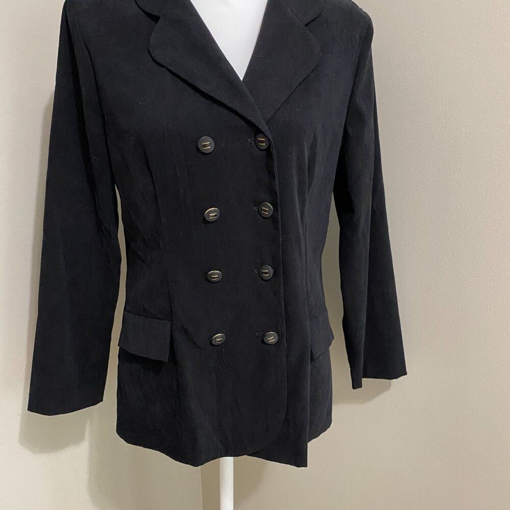Vintage 1990's Black Double Breasted Blazer size 10P